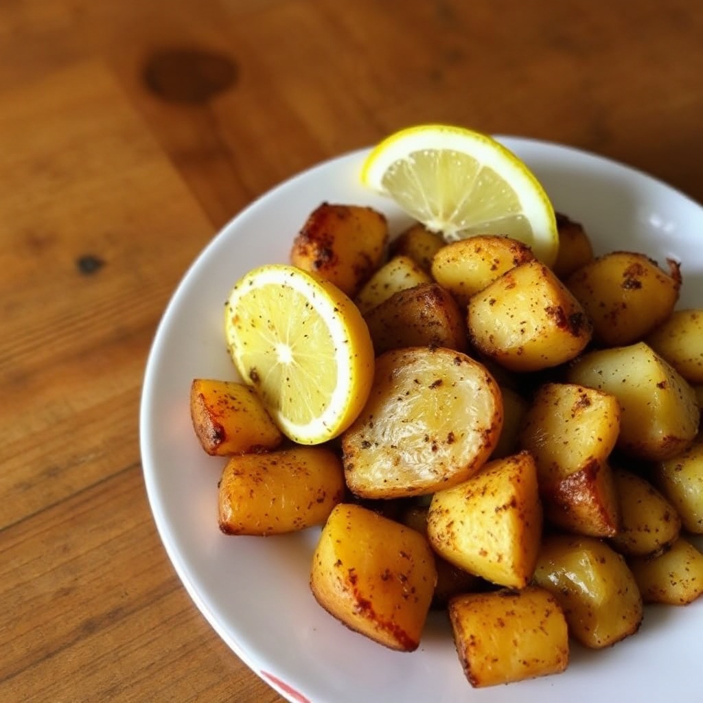 Spiced Lemon Roasted Potatoes