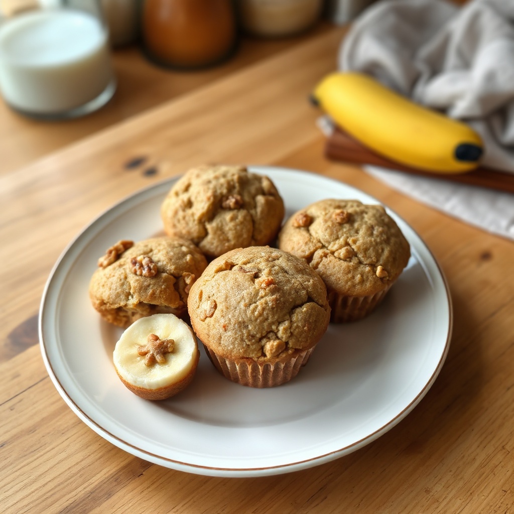 Muffin alla Banana e Noci con un Tocco di Cannella