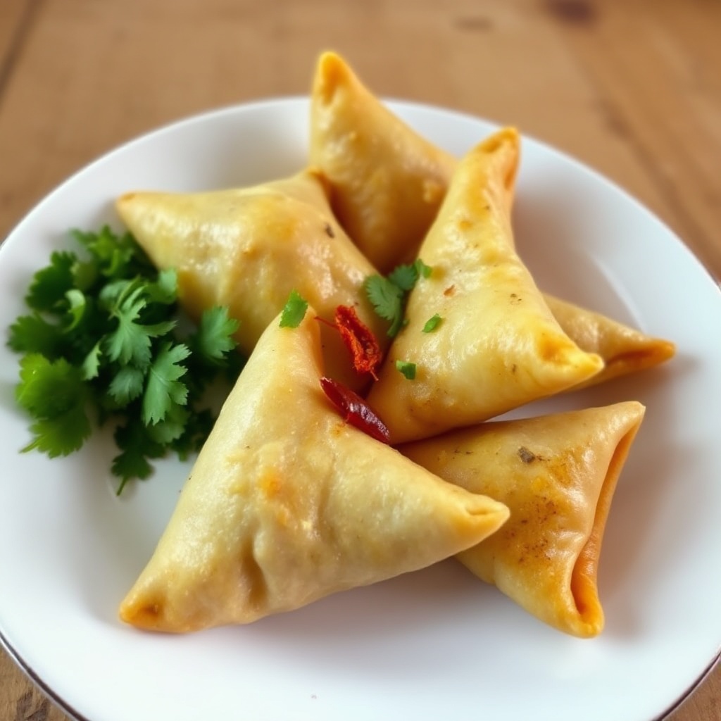 Gewürzte Kartoffelsamosas