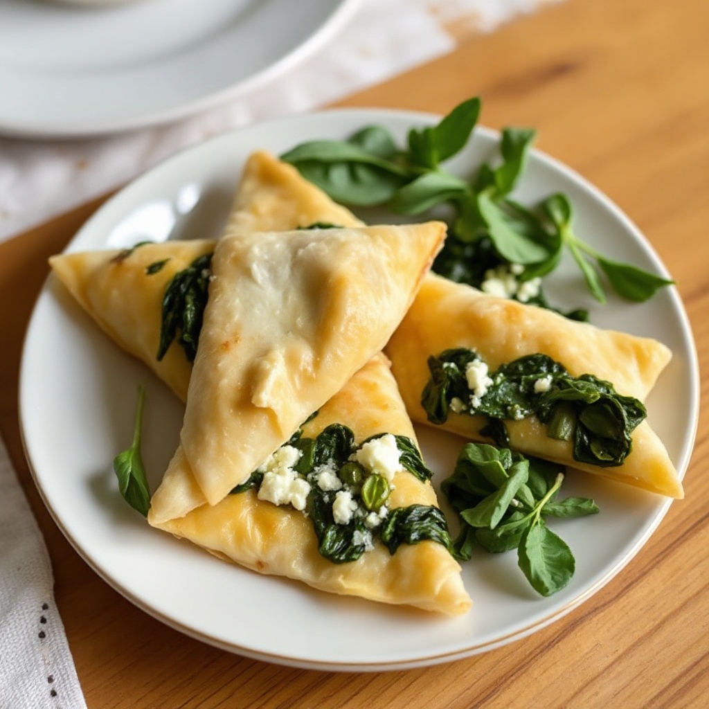 Spinach and Cheese Phyllo Triangles