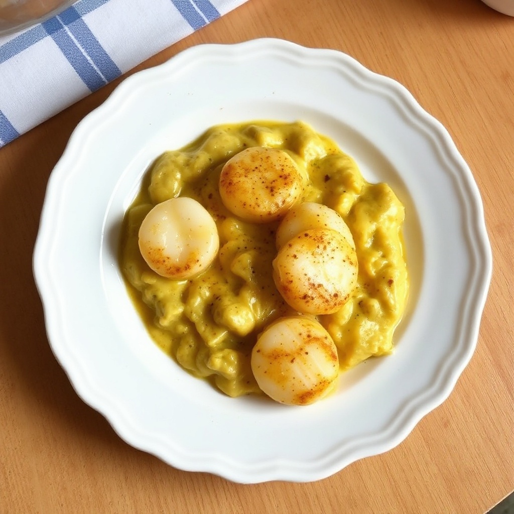 Cremige Curry-Scallops Delikatesse