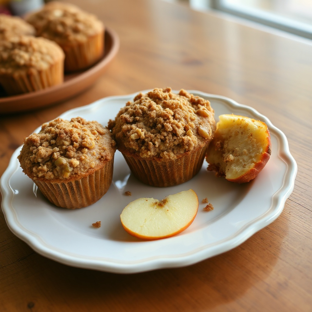 Muffin di Mele e Noci con Topping Streusel