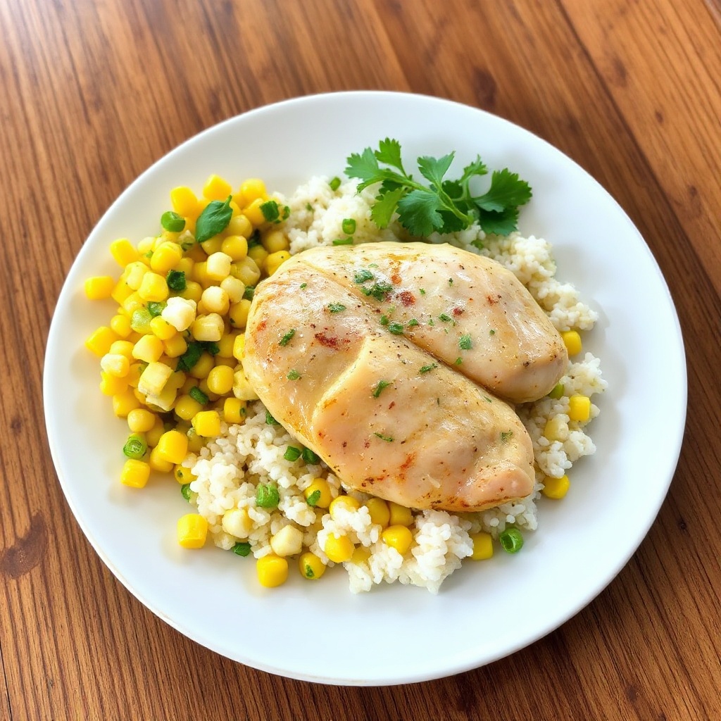 Cajun-Hühnchen mit Mais- und Kräutersauce