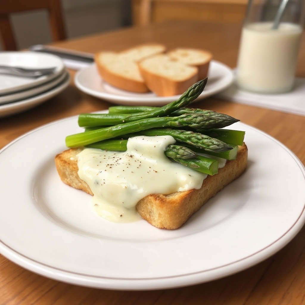 Toast Delizioso con Asparagi Crema
