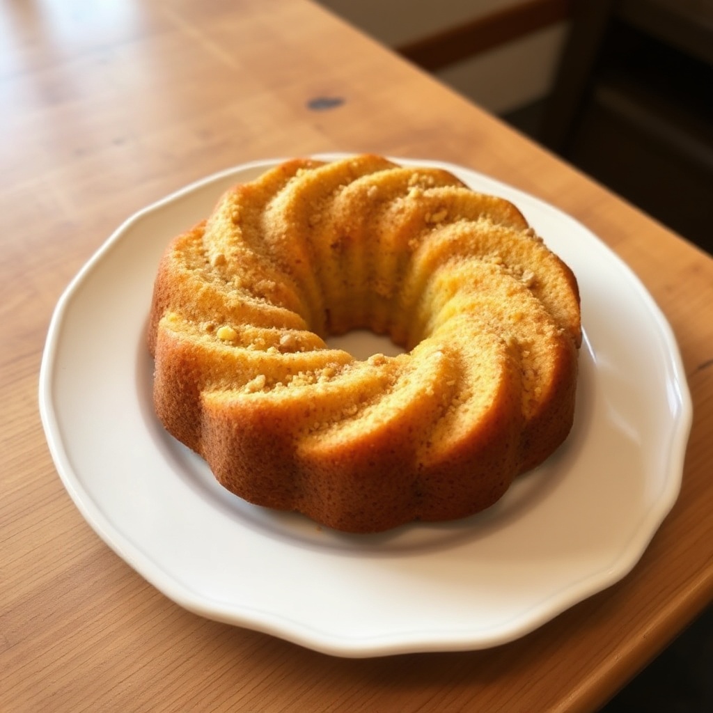Golden Rum Walnut Bundt Cake