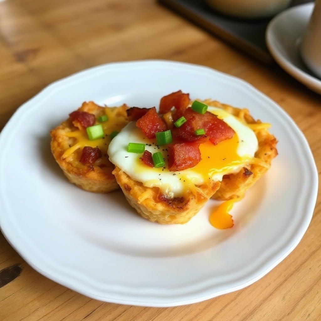 Käse-Bacon-Hash-Brown-Tassen