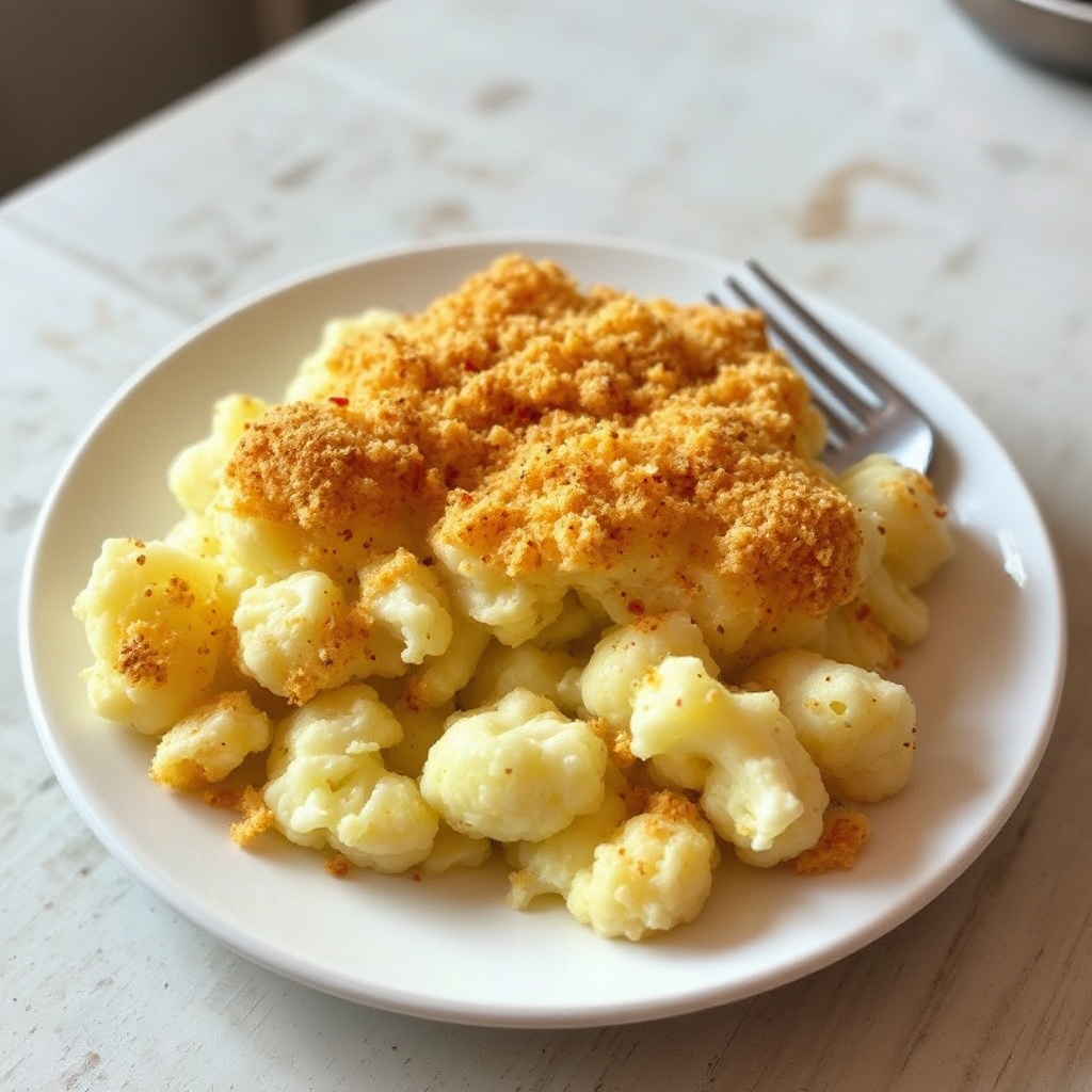 Sformato di Cavolfiore con Formaggio e Crosta Croccante