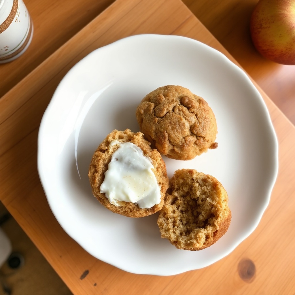 Muffin di Crusca con Mele e Cannella