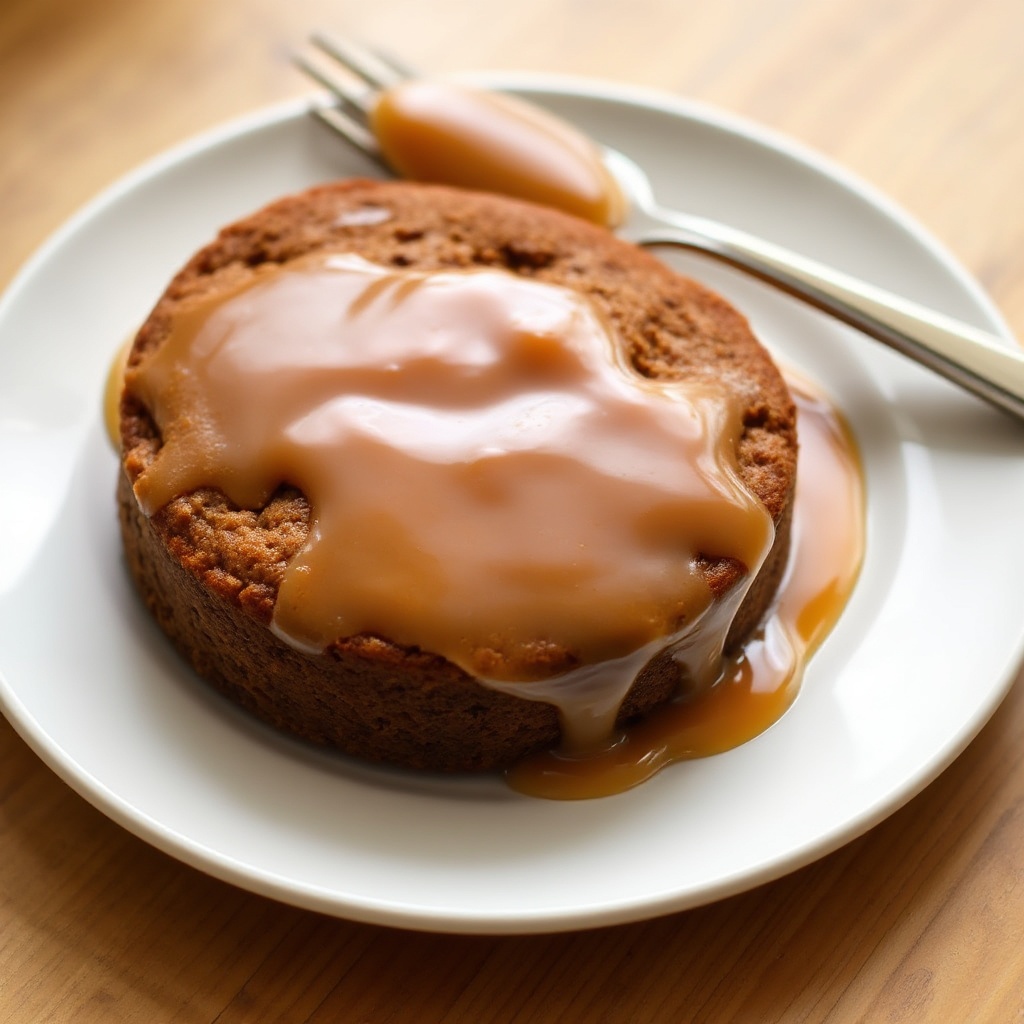 Gewürzter Ingwerkuchen mit Karamellsauce
