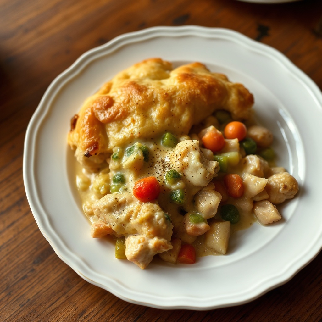 Hausgemachter Hähnchen- und Gemüse-Pastetchen