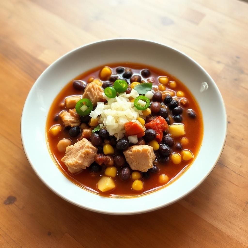 Zuppa Taco di Fagioli e Tacchino