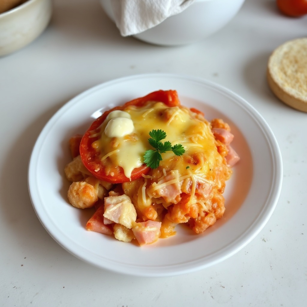 Käse-Schinken-Tomaten-Auflauf