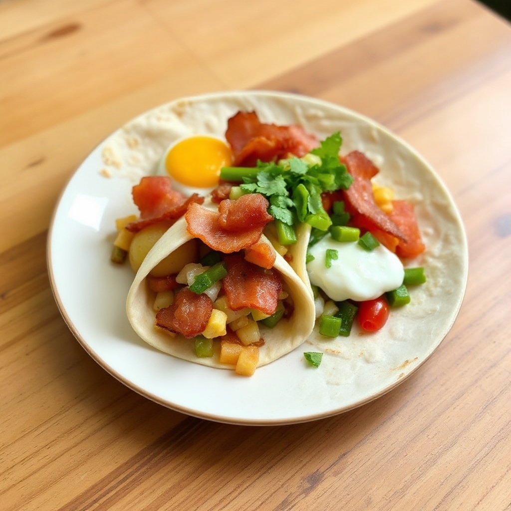 Südwestliche Frühstücks-Wraps
