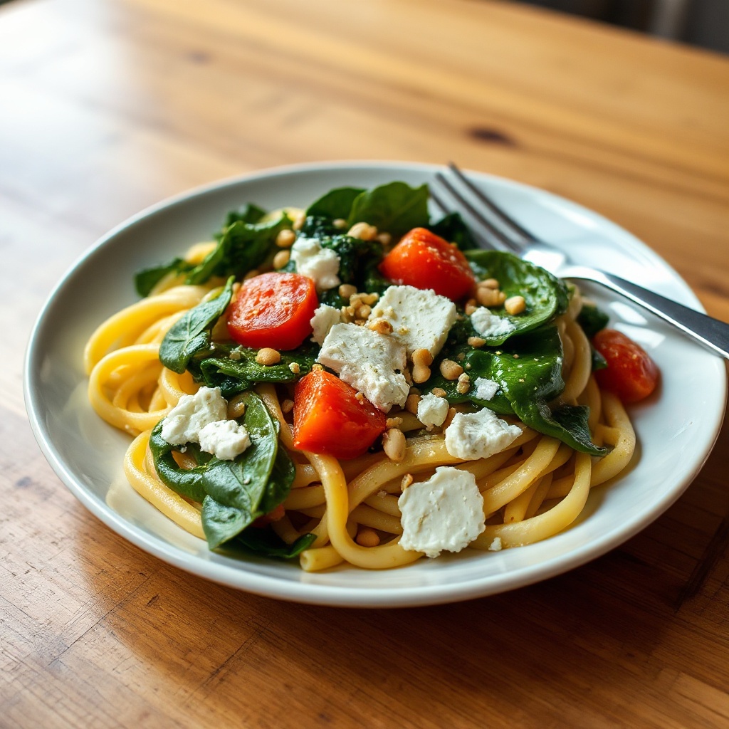 Mediterrane Spinat Penne Freude
