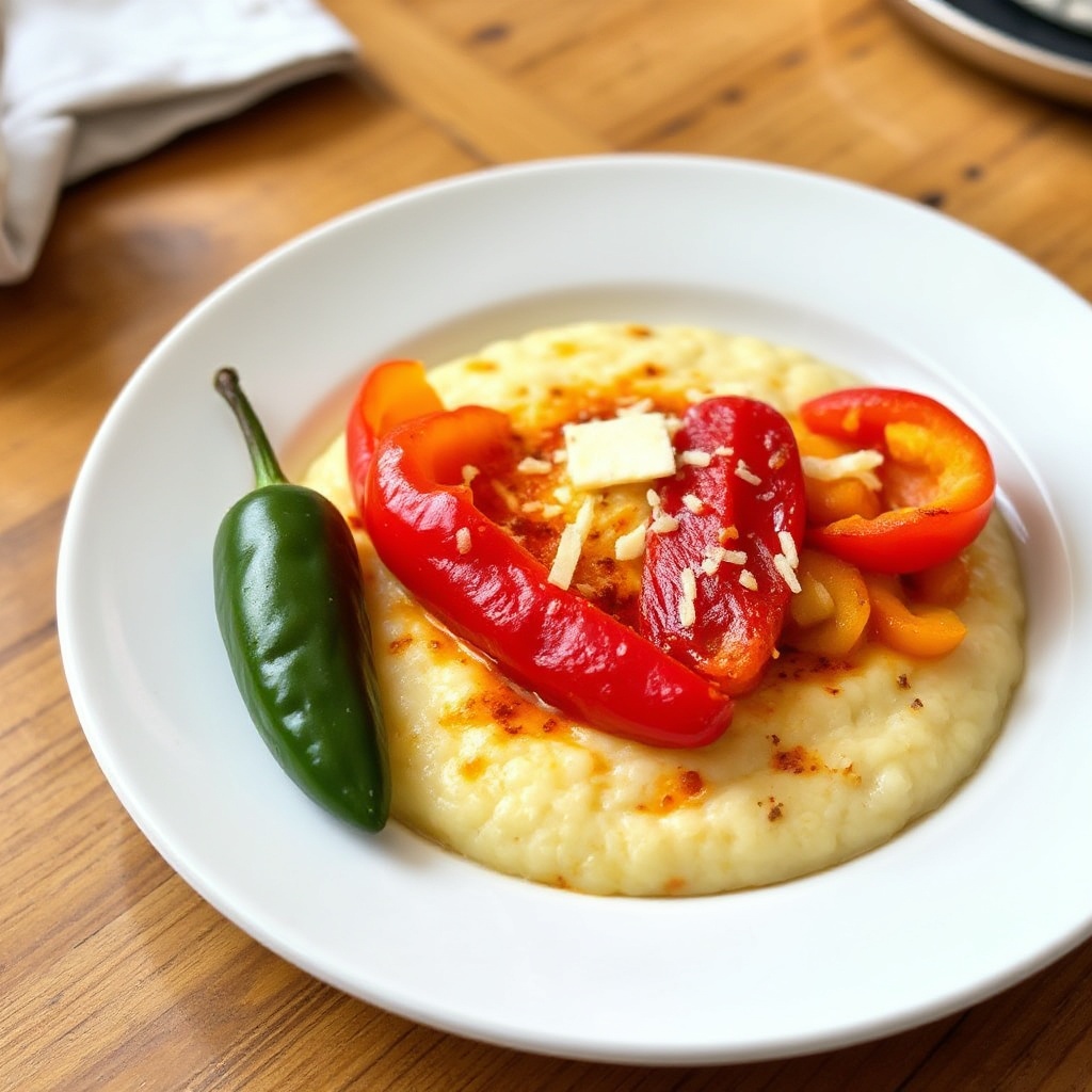 Würzige Käsegrütze mit Paprika