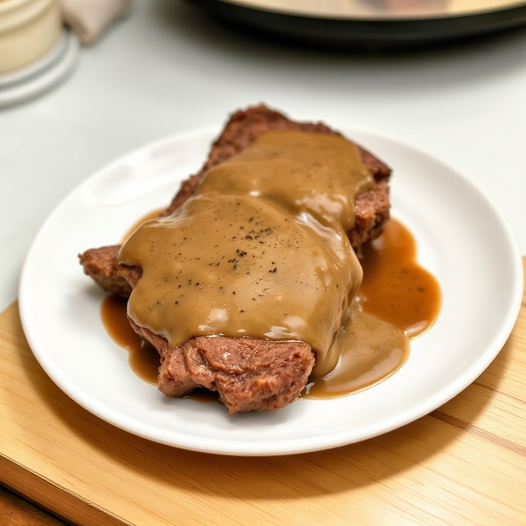 Langsame Koch Savory Rinderbraten mit Soße