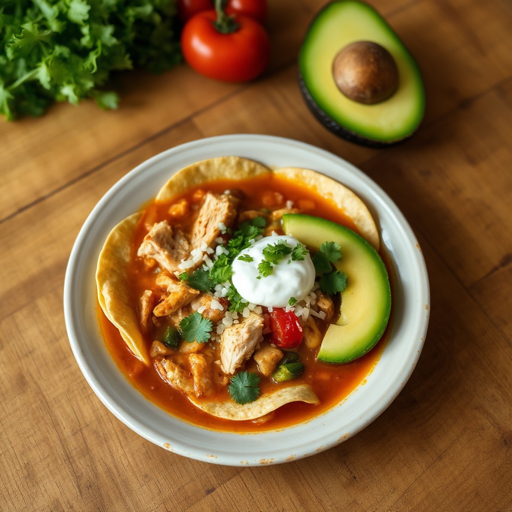 Zuppa di Tortilla di Pollo Piccante