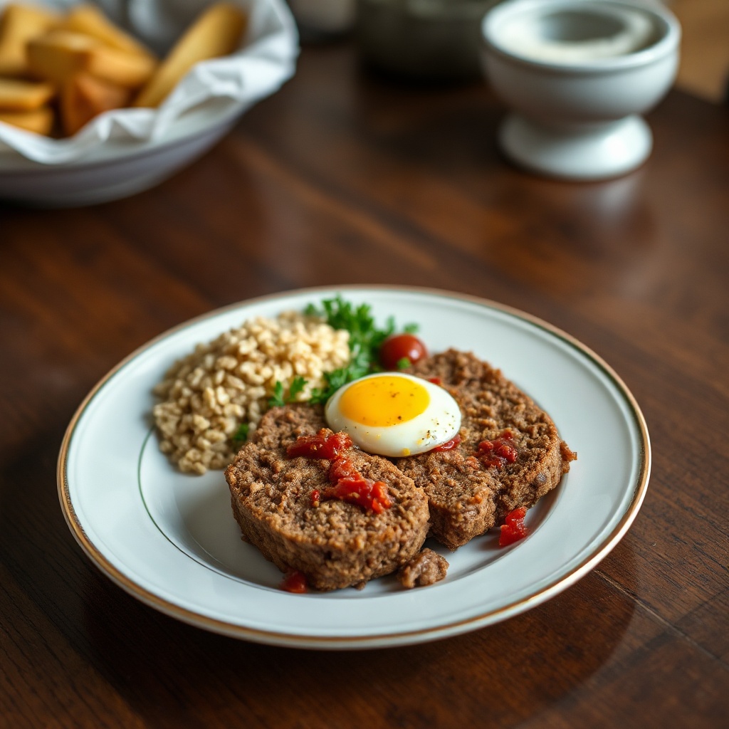 Herzhafter Hausgemachter Hackbraten