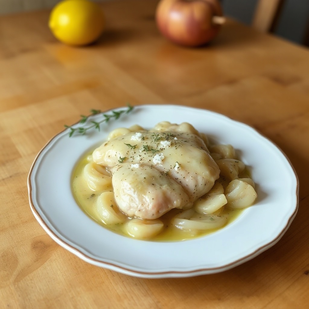 Lemon-Thyme Chicken with Onion Sauce