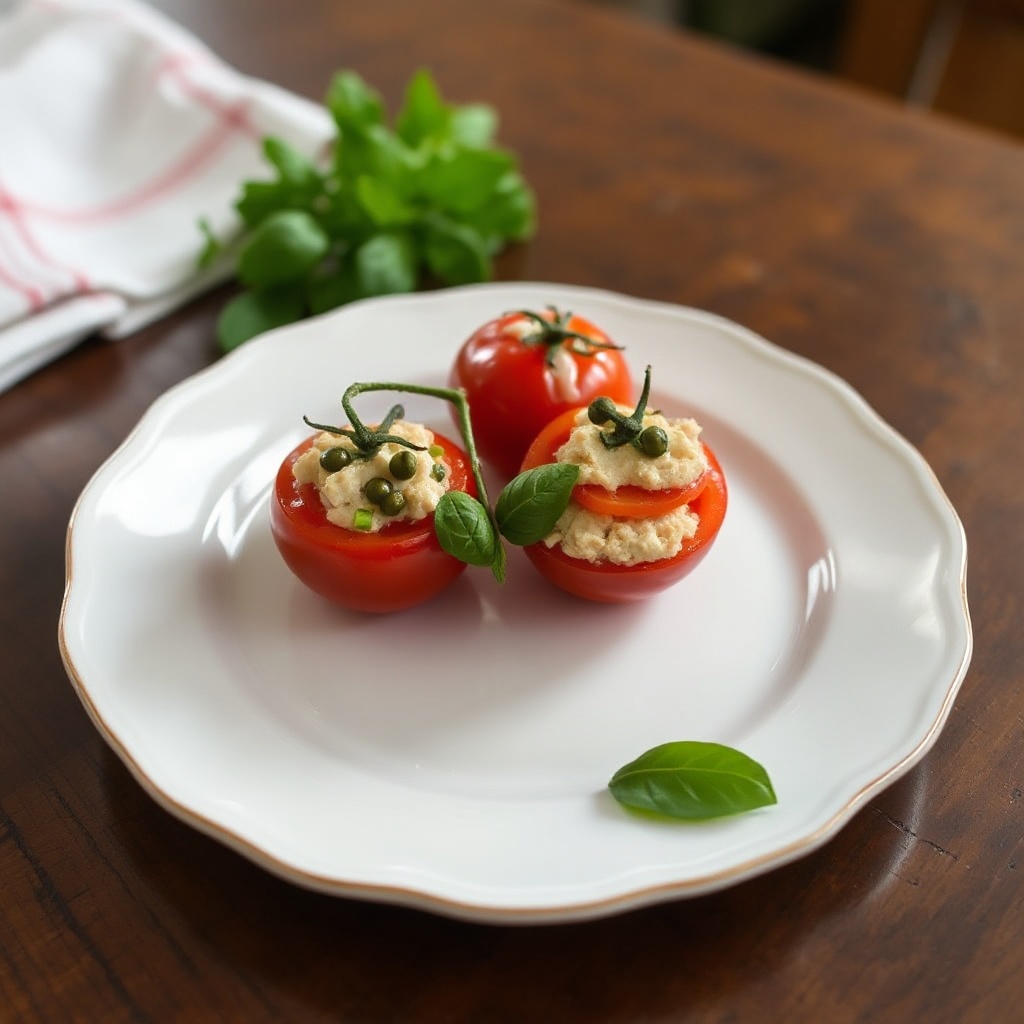 Pomodori Ciliegia Ripieni di Tonno