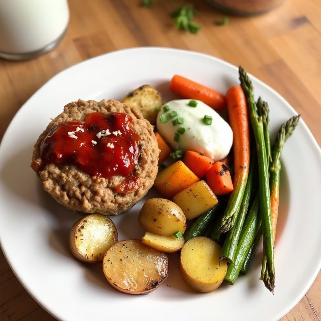 Mini Polpette di Tacchino e Erbe con Verdure Arrostite