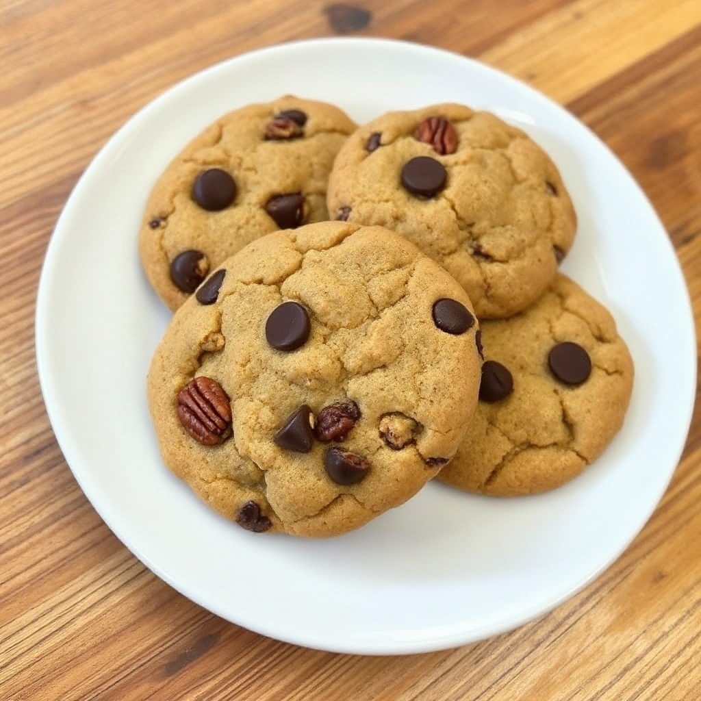 Biscotti al Cioccolato e Pecan Senza Glutine