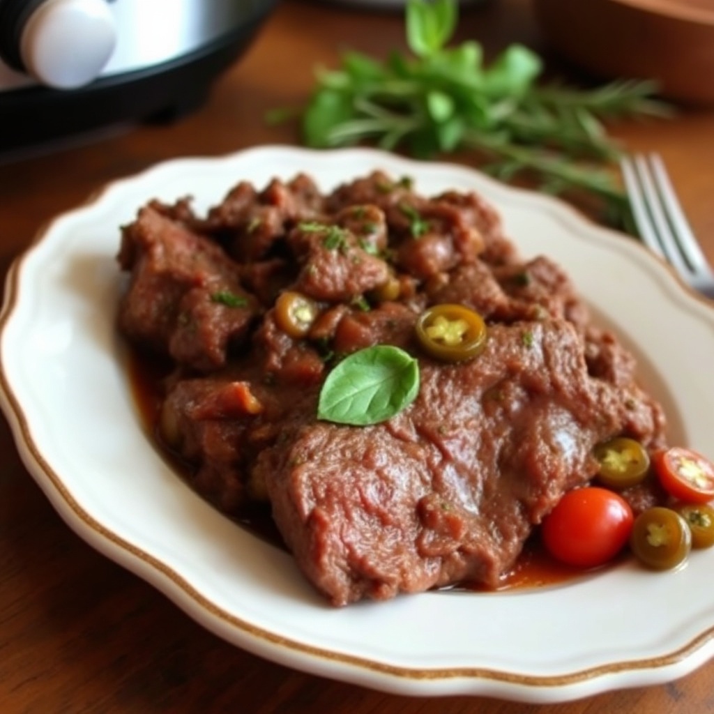 Langsame Koch italienisches Kräuter-Rindfleisch