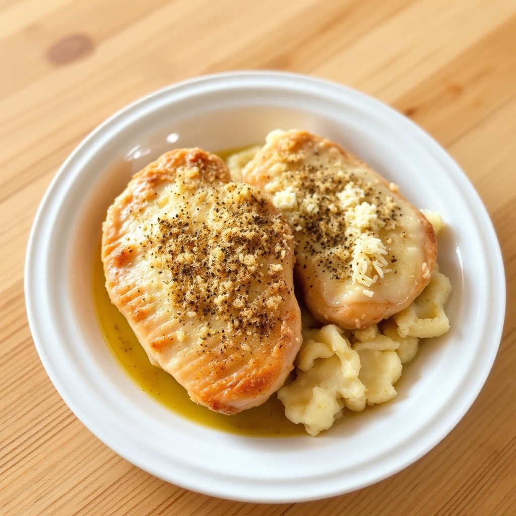 Costolette di Maiale al Forno con Aglio e Parmigiano