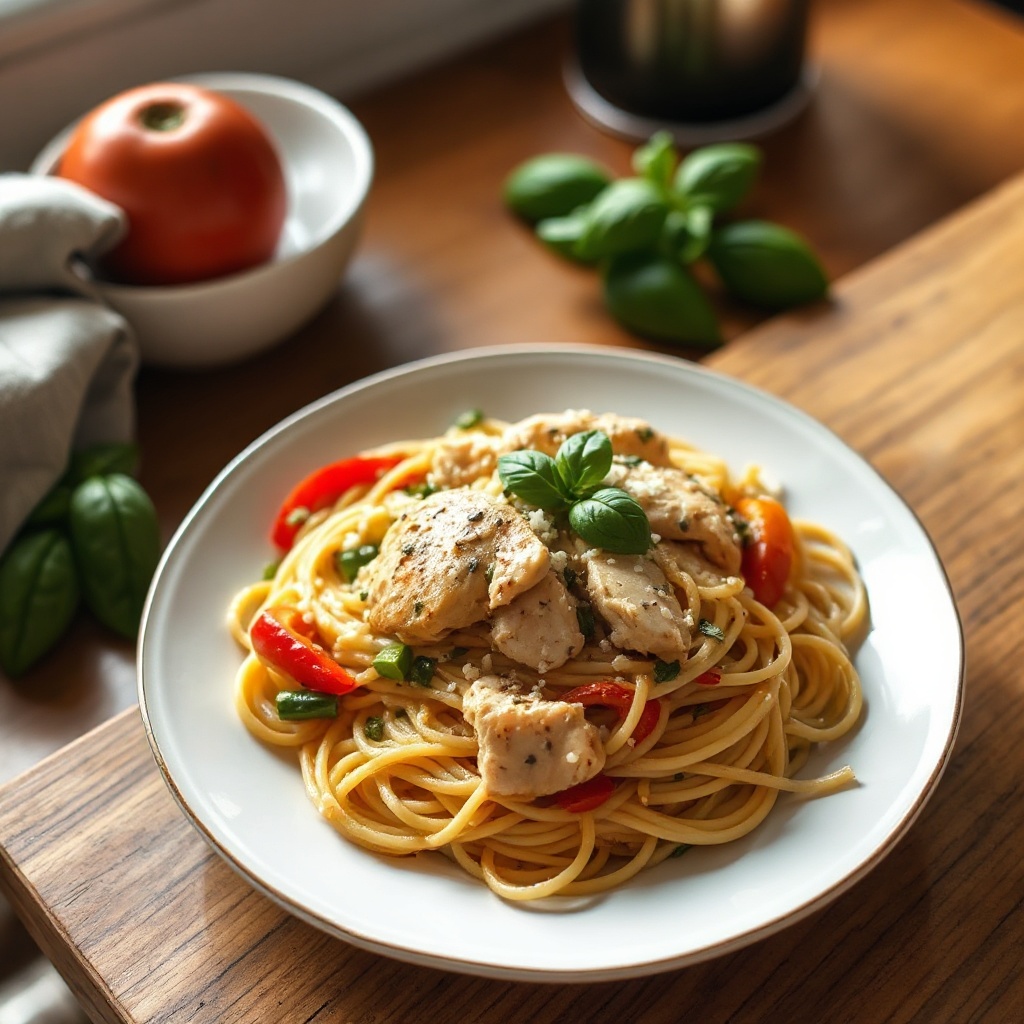 Garlic Herb Chicken Pasta with Veggies