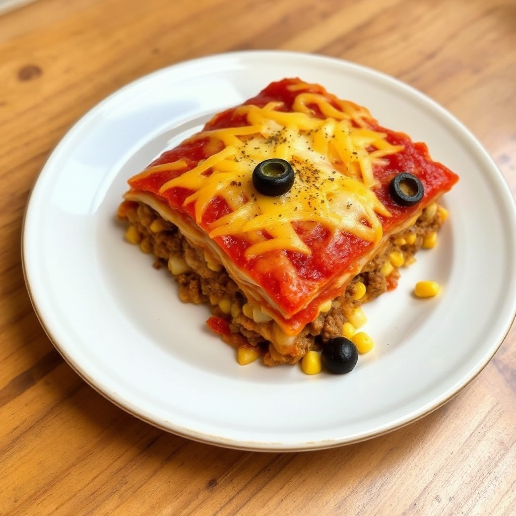 Südwestliche Schicht-Tortilla-Auflauf