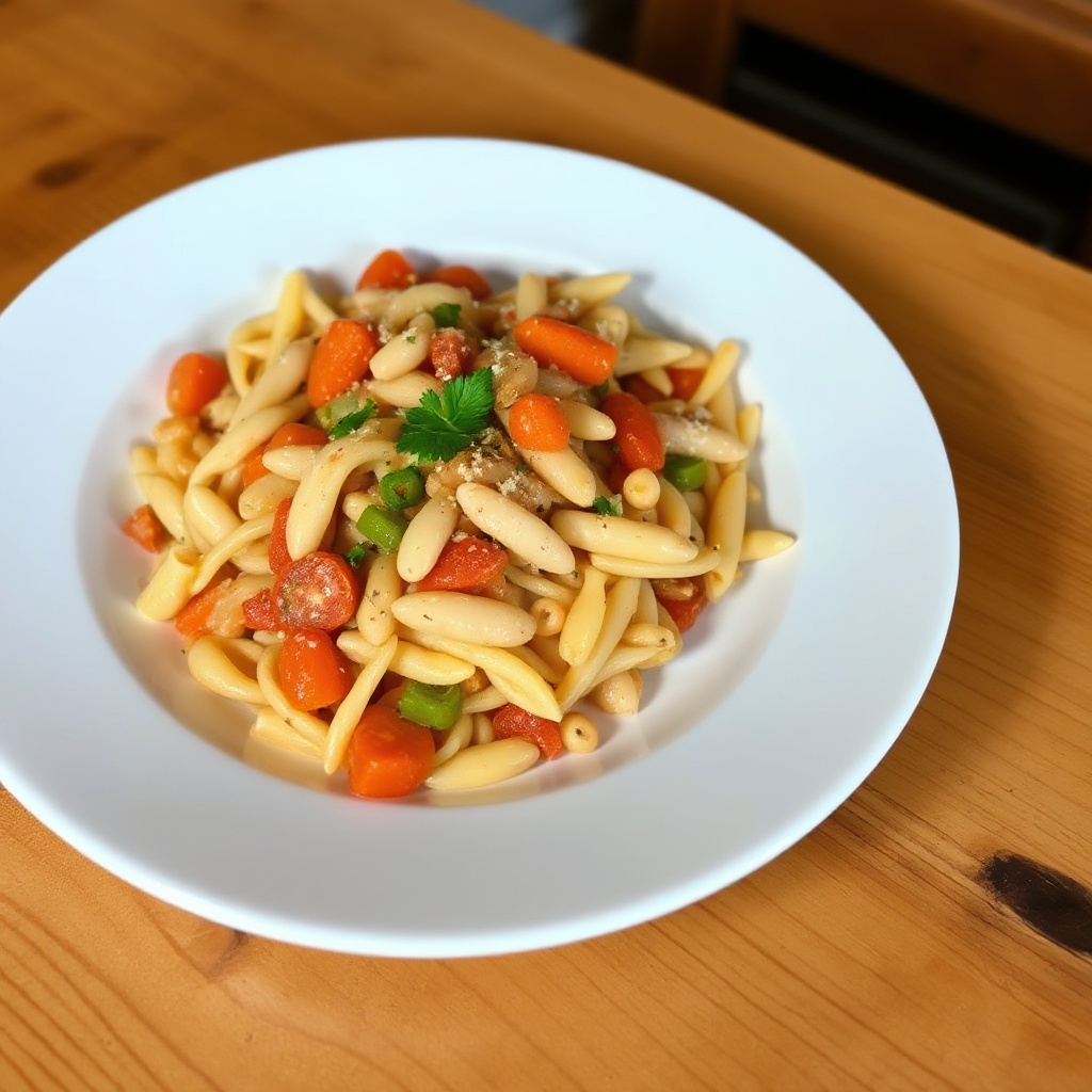 Toskanisches Pasta- und Bohnengericht