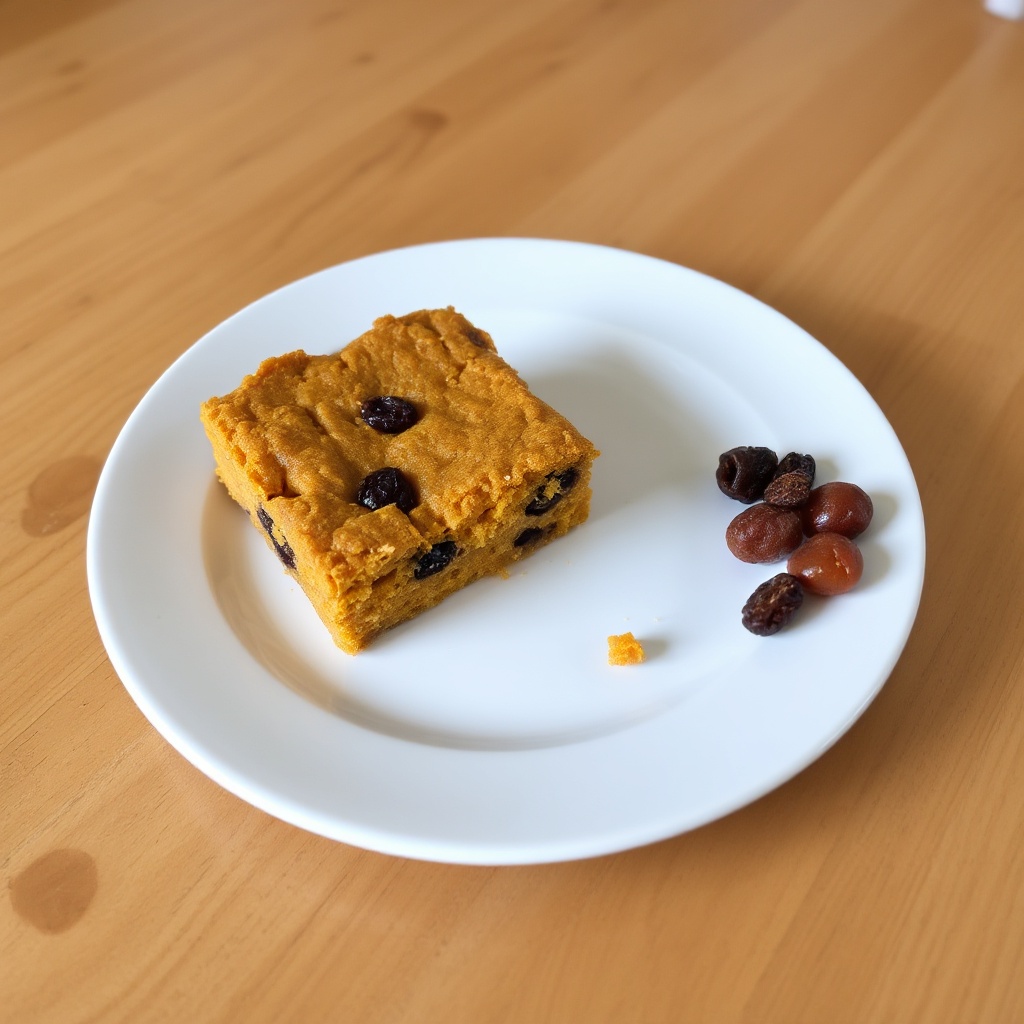 Spiced Pumpkin Raisin Squares