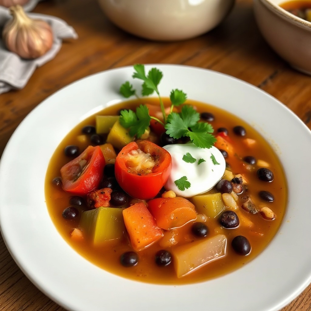 Zuppa di Fagioli e Verdure Speziata