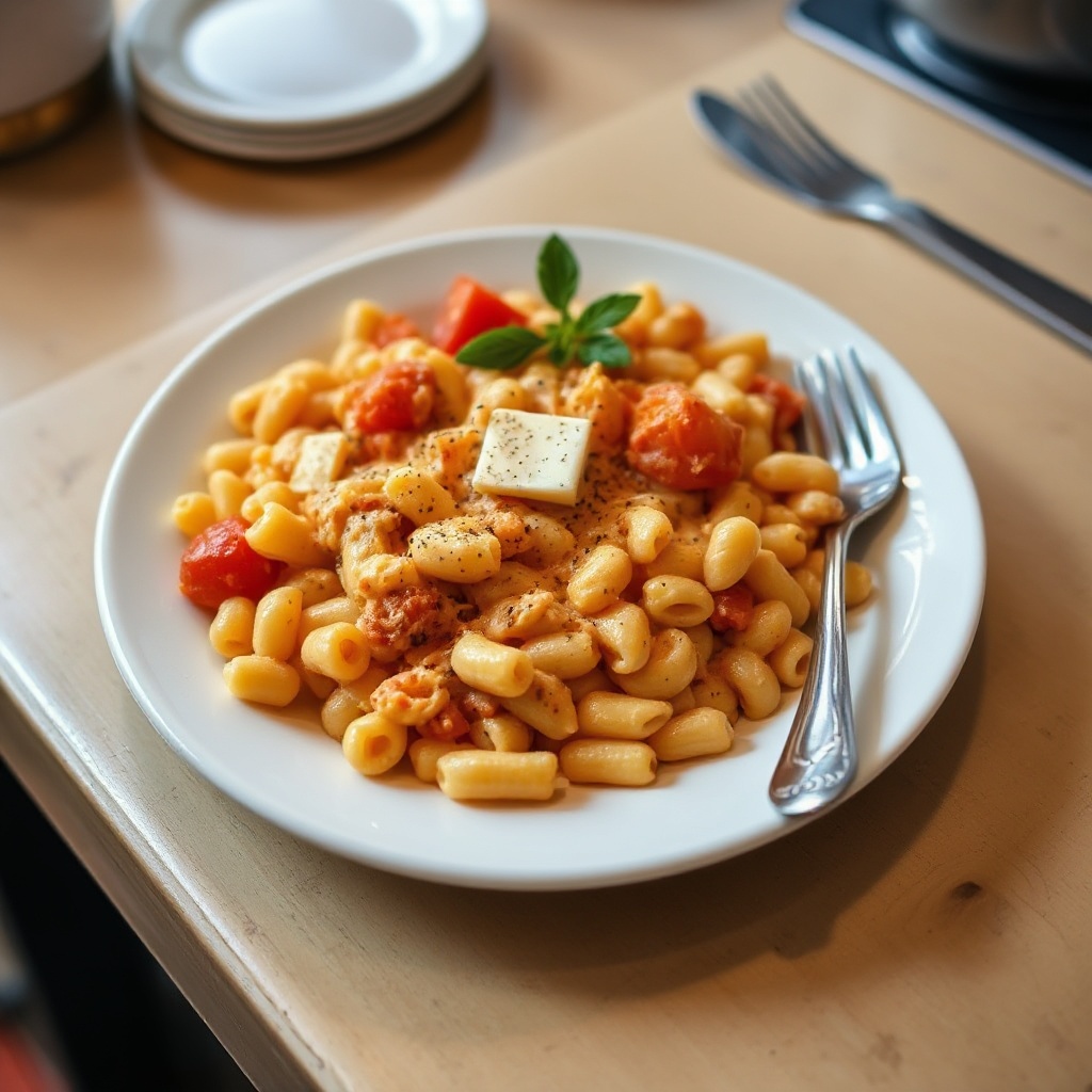 Cremige Tomaten-Makkaroni-Delikatesse