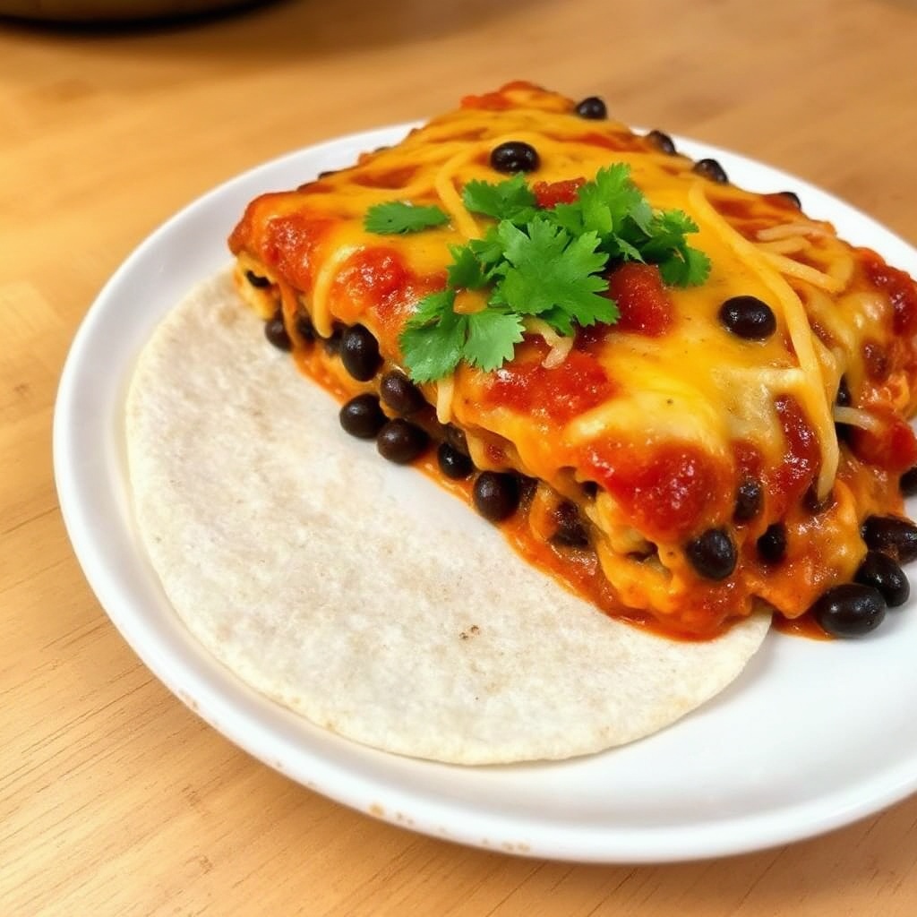 Sformato di Enchilada ai Fagioli Neri e Formaggio