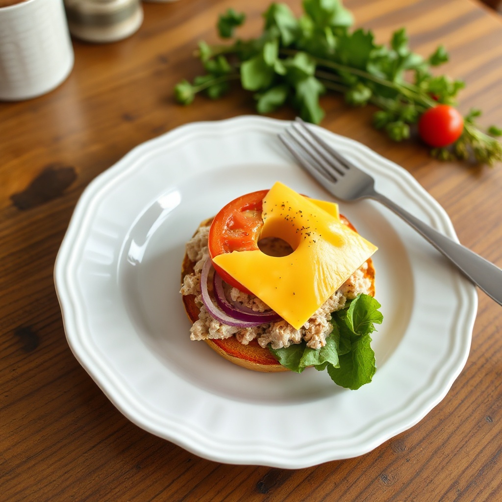 Geröstetes Thunfisch-Bagel-Delight
