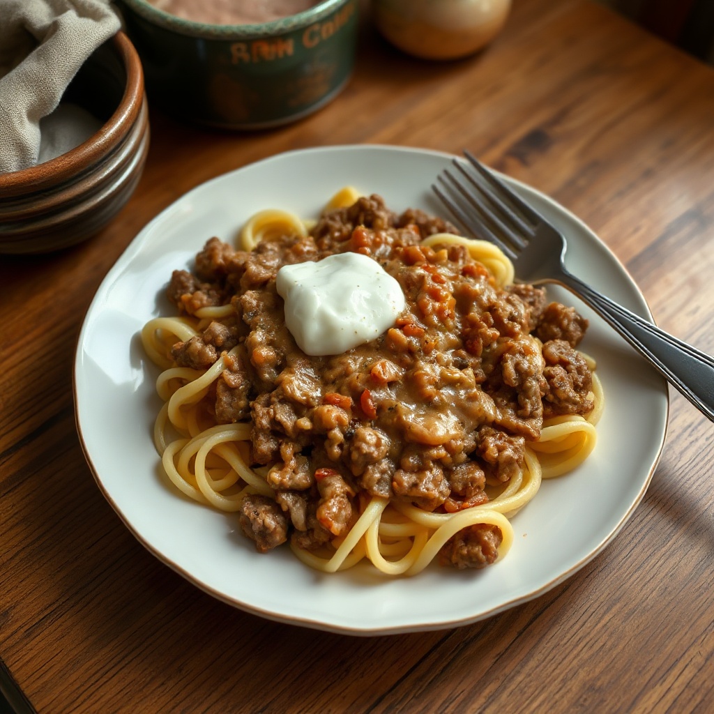 Herzhafter Rindfleisch Stroganoff