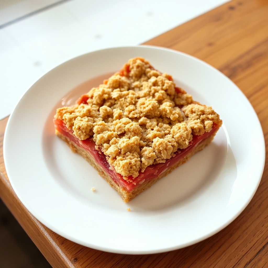 Barrette di Crumble al Rabarbaro
