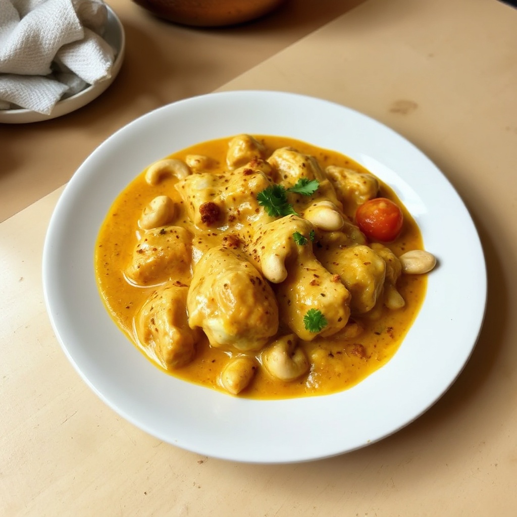 Korma di Pollo Cremoso con Salsa di Anacardi