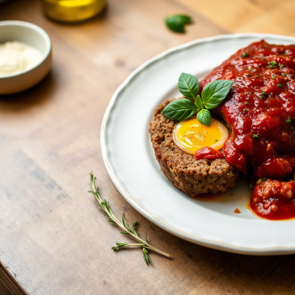 Italienisch Kräuter-infused Hackbraten