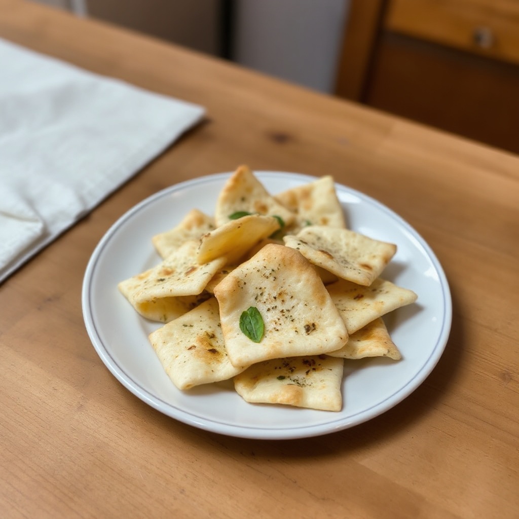 Chips di Pita Croccanti alle Erbe