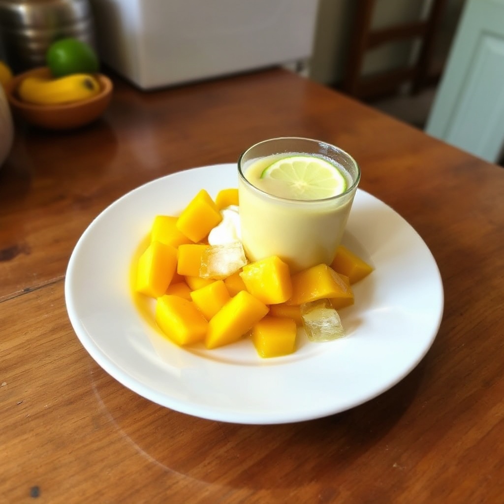Tropischer Mango-Limetten-Genuss-Smoothie