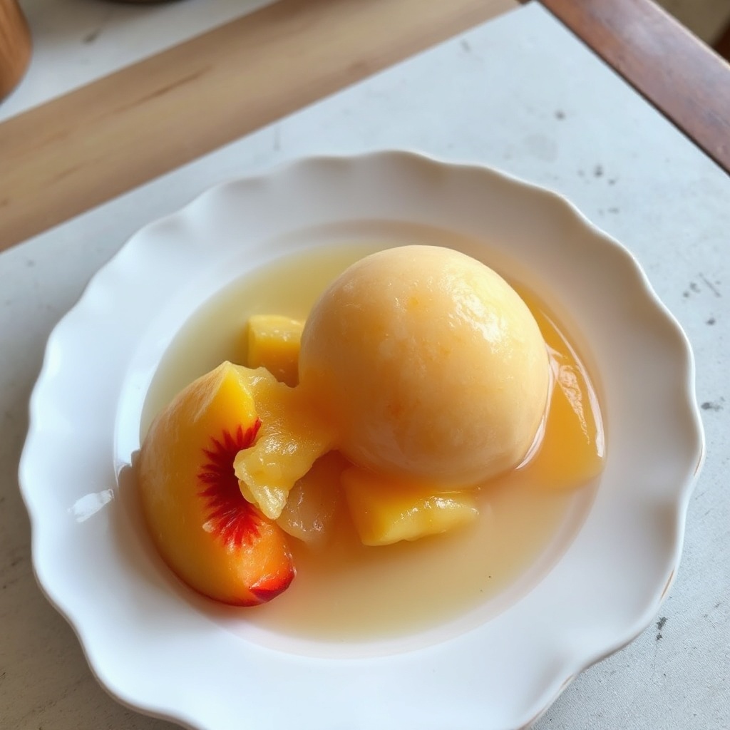 Peach and Honey Sorbet