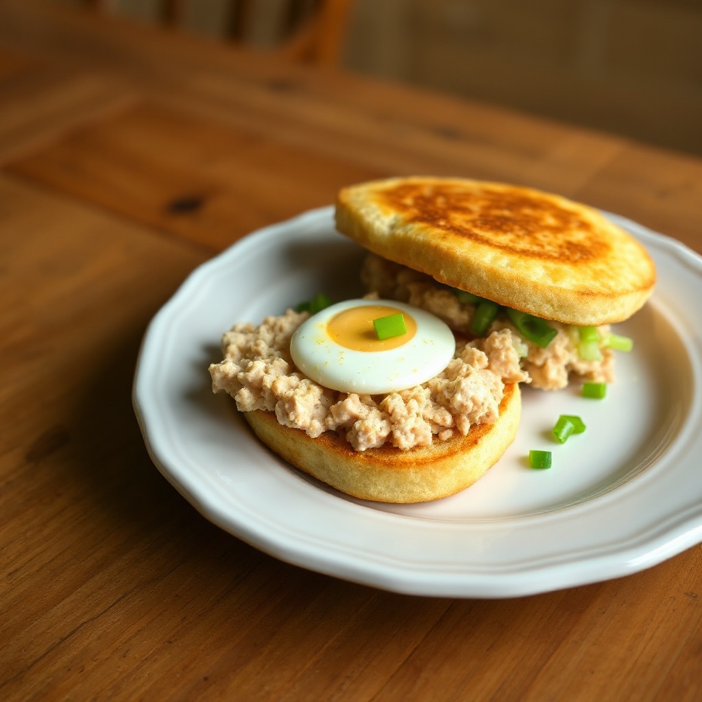 Herzhafter Thunfisch-Melt auf Englischen Muffins