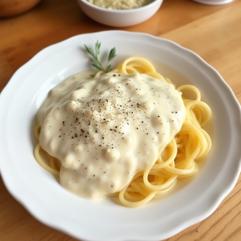 Cremige Parmesan-Knoblauch-Alfredo-Sauce