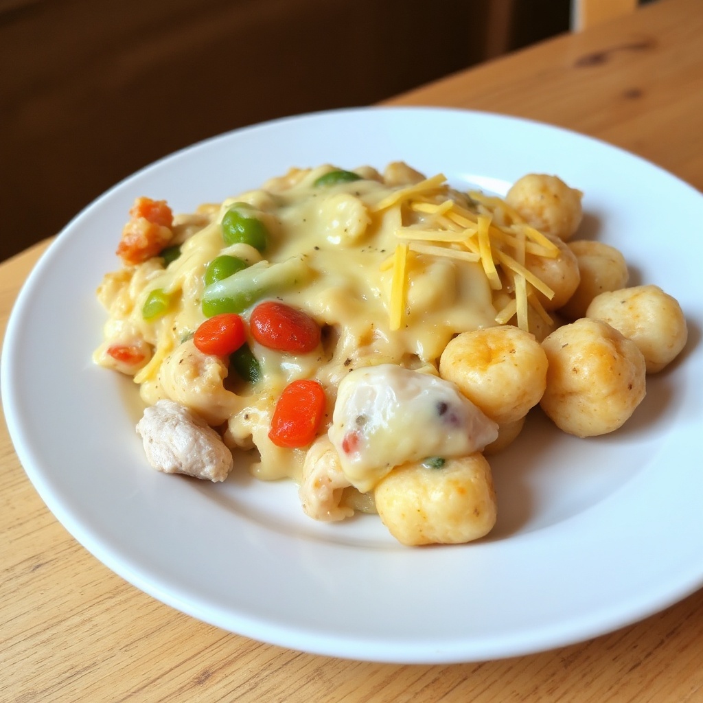Torta di Patate con Pollo e Verdure al Formaggio