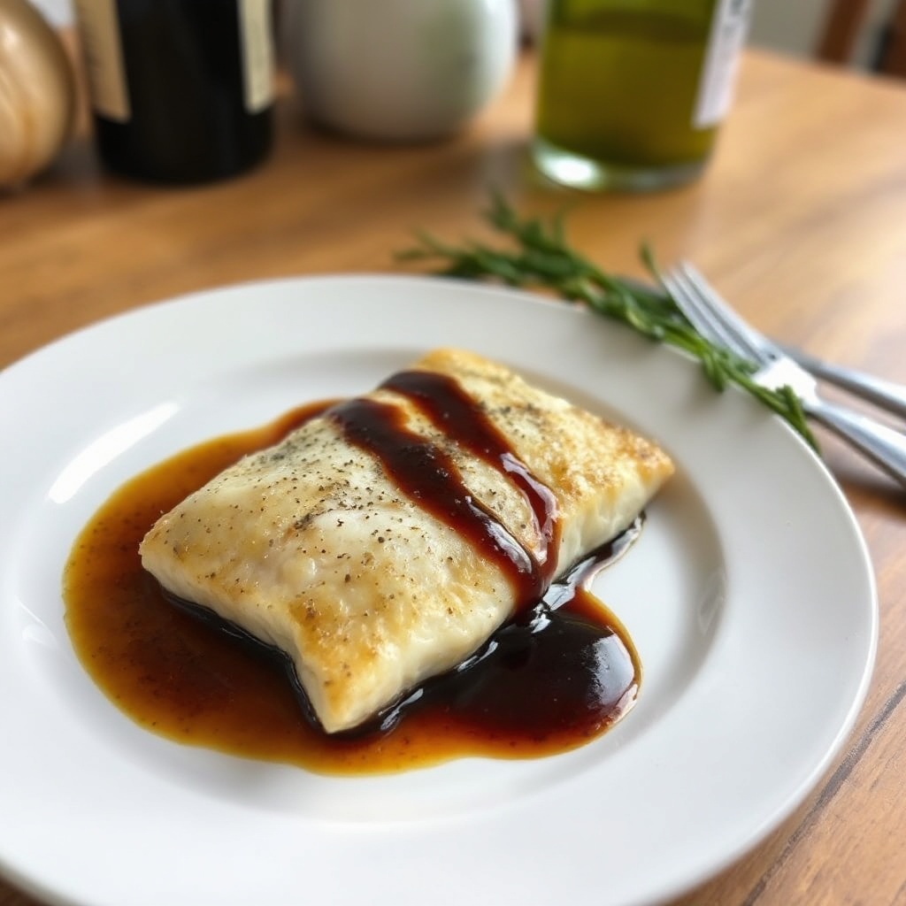 Tilapia Saltata in Padella con Glassa Balsamica all'Aglio