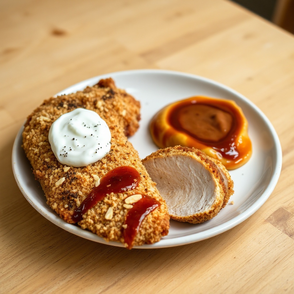 Crispy Almond-Crusted Chicken with Smoky Dip