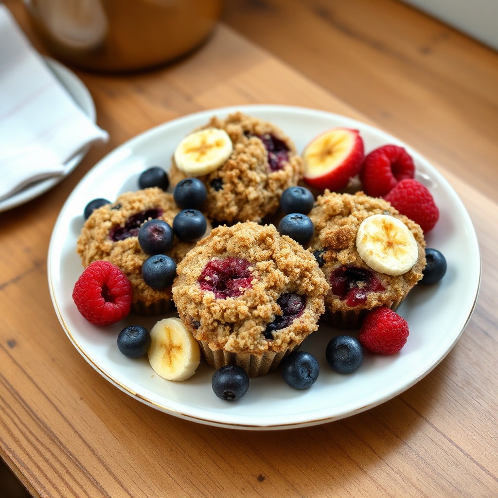 Bananen-Beeren-Crumble-Muffins