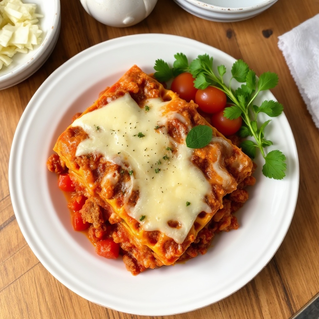 Herzhafte Drei-Käse-Lasagne